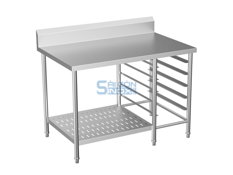 Bàn 1 kệ đột lỗ 1 kệ trượt khay WT12-1P1GNRC