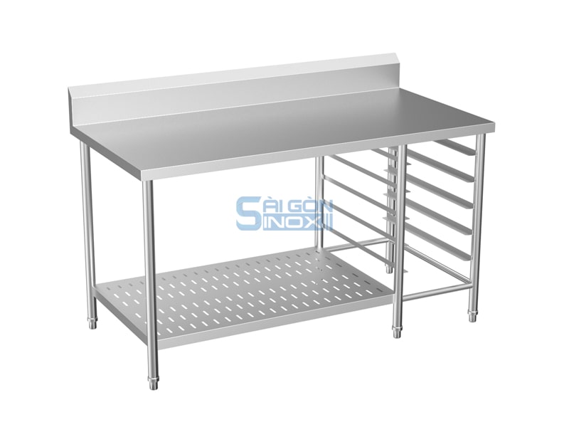 Bàn 1 kệ đột lỗ 1 kệ trượt khay WT15-1P1GNRC