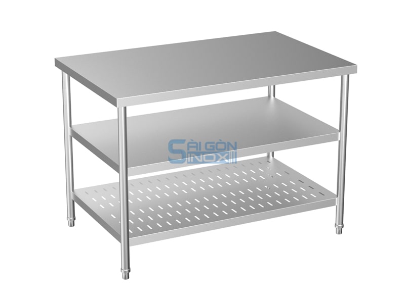 Bàn 1 kệ phẳng 1 kệ đột lỗ WT12-1F1P
