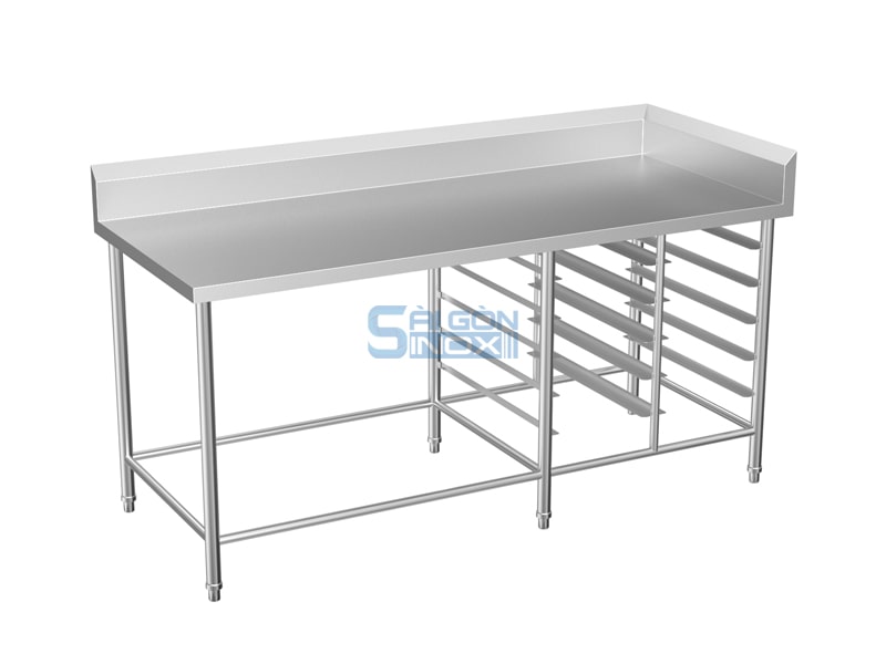 Bàn 2 kệ trượt khay WT18-2GNRCR