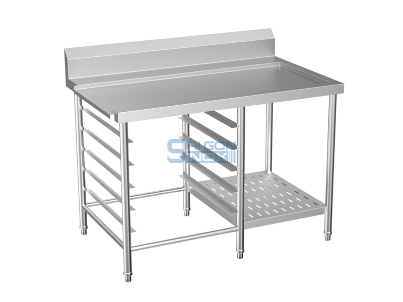 Bàn bát sạch 1 kệ đột lỗ 1 kệ rack OT12-1P1RC