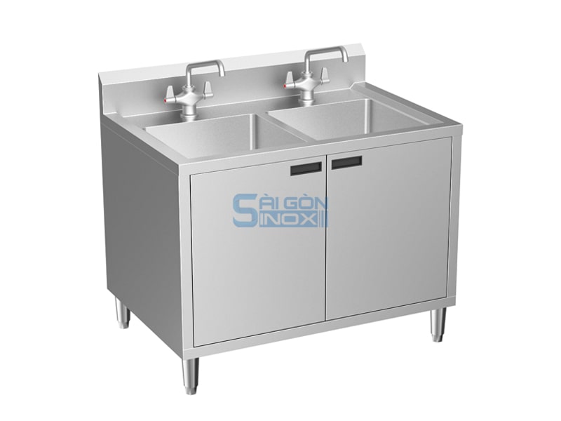 Quầy 2 chậu 2 cửa mở SC12-2HM2HC