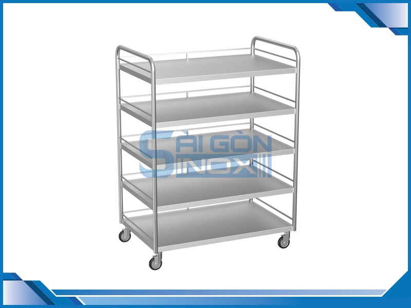 Xe đẩy inox công nghiệp