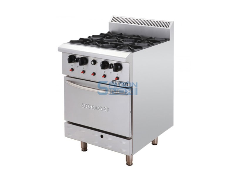 Bếp âu 4 họng có lò nướng Berjaya DRO4-17