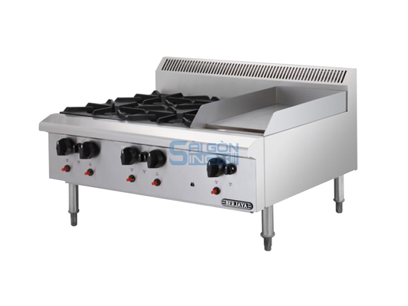 Bếp âu 4 họng kèm chiên phẳng Berjaya OB4GG1B-17