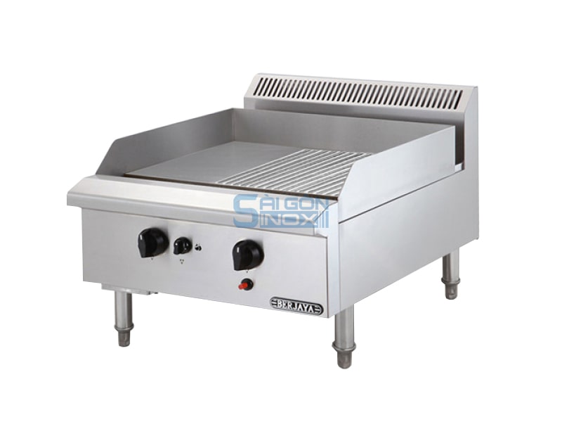 Bếp chiên nữa nhám nữa phẳng dùng gas Berjaya GG2BHR-17