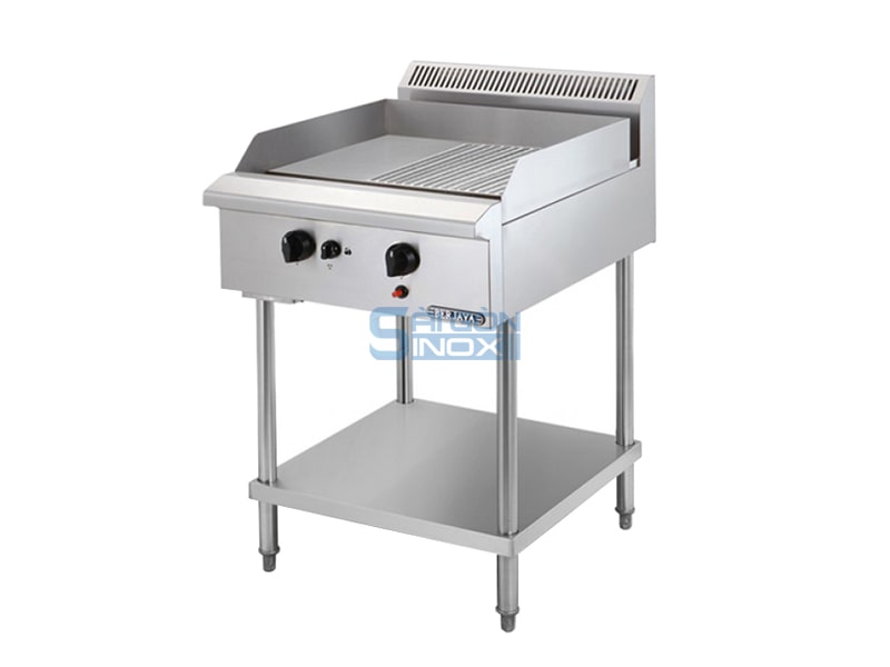 Bếp chiên nữa nhám nữa phẳng dùng gas Berjaya GG2BHRFS-17