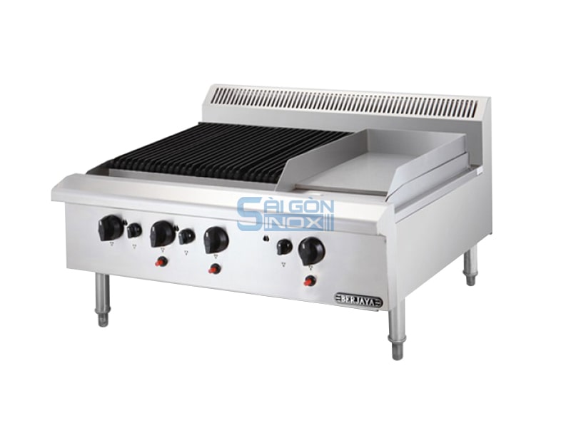 Bếp nướng 3 họng kèm chiên phẳng Berjaya CB3BGG1B-17