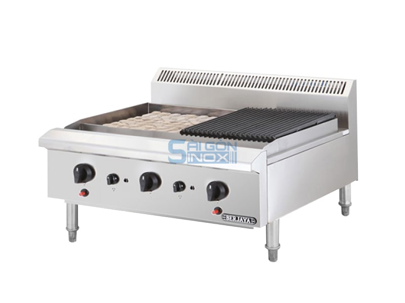 Bếp nướng than nhân tạo 3 họng Berjaya CRB3B-17