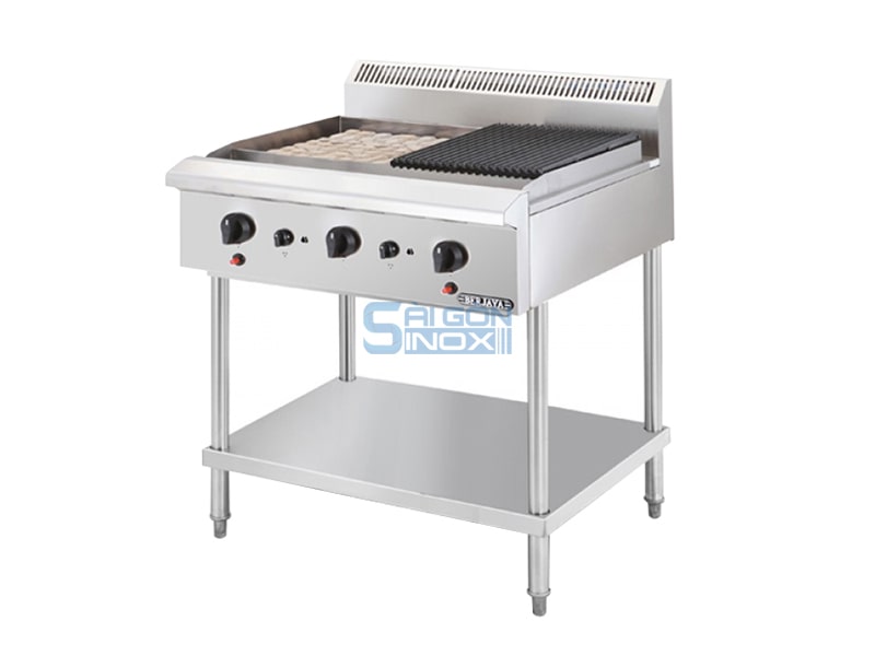 Bếp nướng than nhân tạo 3 họng Berjaya CRB3BFS-17