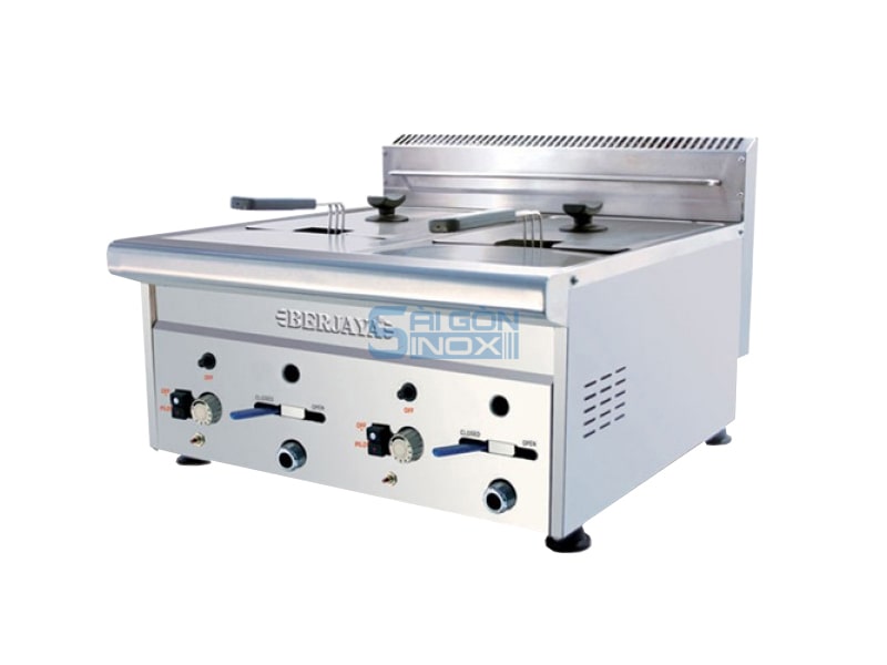 Bếp chiên nhúng gas 2 hộc 22 lít Berjaya GDF11D