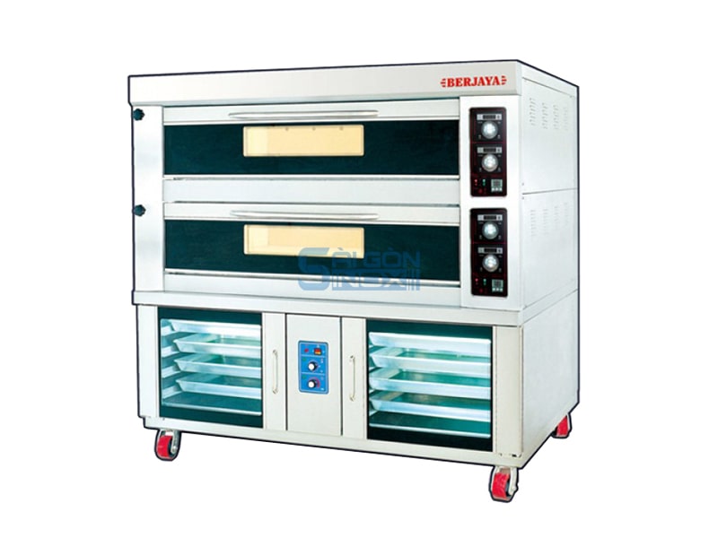 Lò nướng điện 2 tầng kèm tủ ủ Berjaya BJY-2B+8PF-E