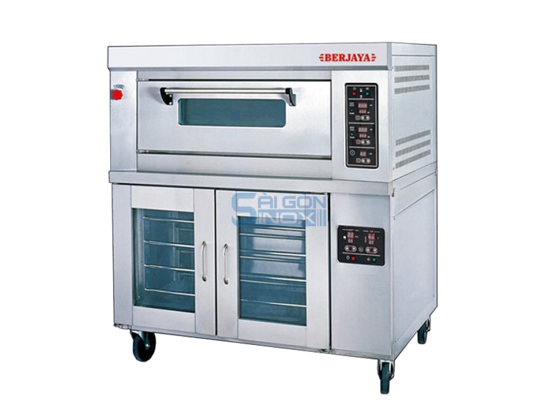 Lò nướng gas 1 tầng kèm tủ ủ Berjaya BJY-1B+12PF-G