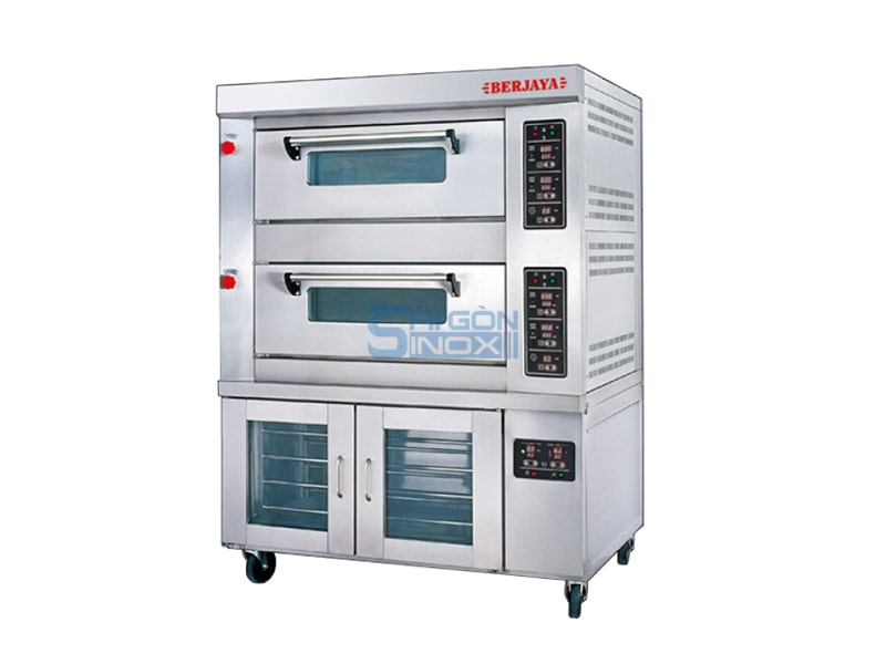 Lò nướng gas 2 tầng kèm tủ ủ Berjaya BJY-2B+8PF-G