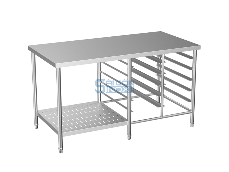 Bàn 1 kệ đột lỗ 2 kệ trượt khay WT15-1P2GNR