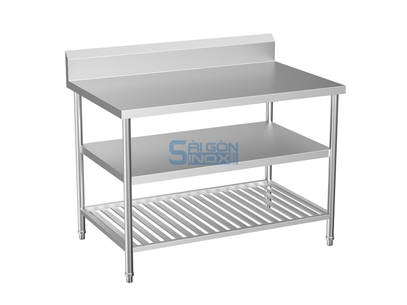 Bàn 1 kệ phẳng 1 kệ thanh WT12-1F1SC