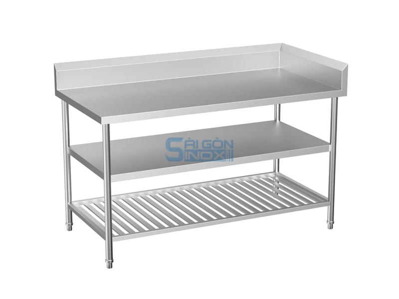 Bàn 1 kệ phẳng 1 kệ thanh WT15-1F1SCR