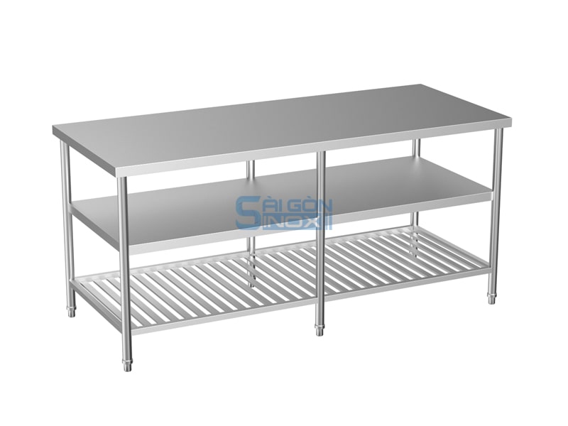 Bàn 1 kệ phẳng 1 kệ thanh WT18-1F1S