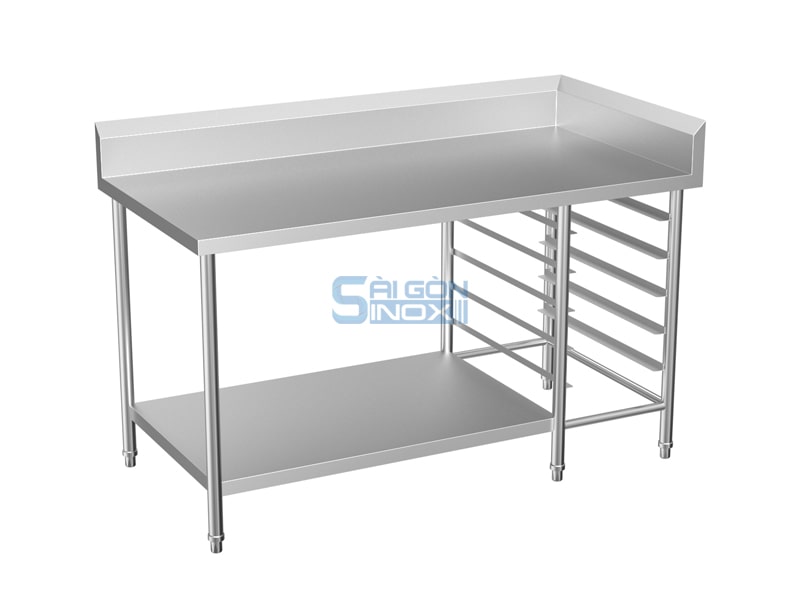 Bàn 1 kệ phẳng 1 kệ trượt khay WT15-1F1GNRCR