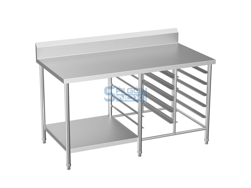 Bàn 1 kệ phẳng 2 kệ trượt khay WT15-1F2GNRC