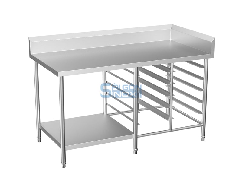 Bàn 1 kệ phẳng 2 kệ trượt khay WT15-1F2GNRCR