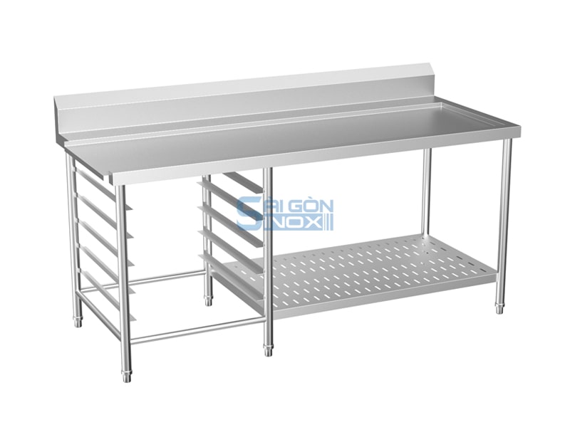Bàn bát sạch 1 kệ đột lỗ 1 kệ rack OT18-1P1RC