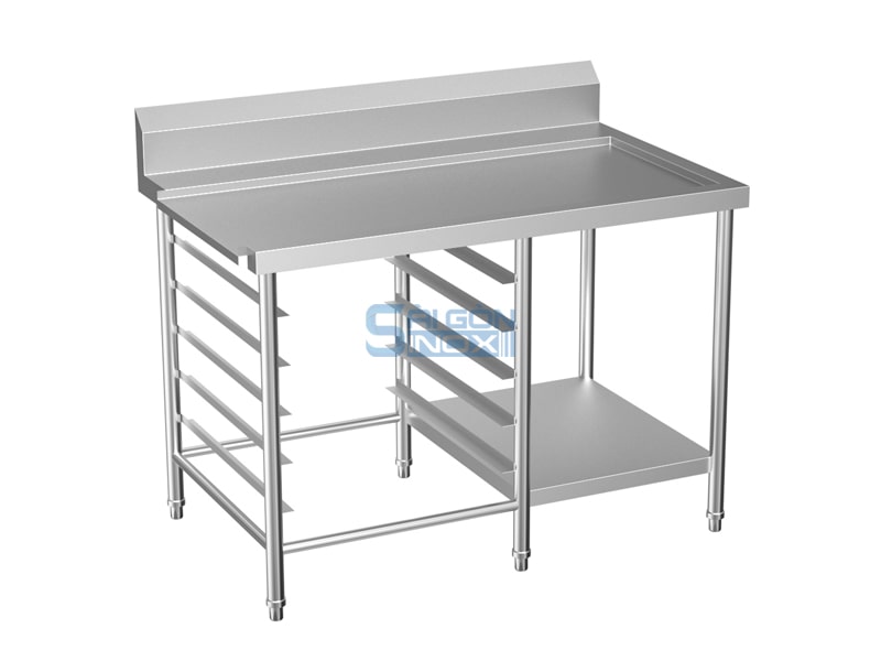 Bàn bát sạch 1 kệ phẳng 1 kệ rack OT12-1F1RC