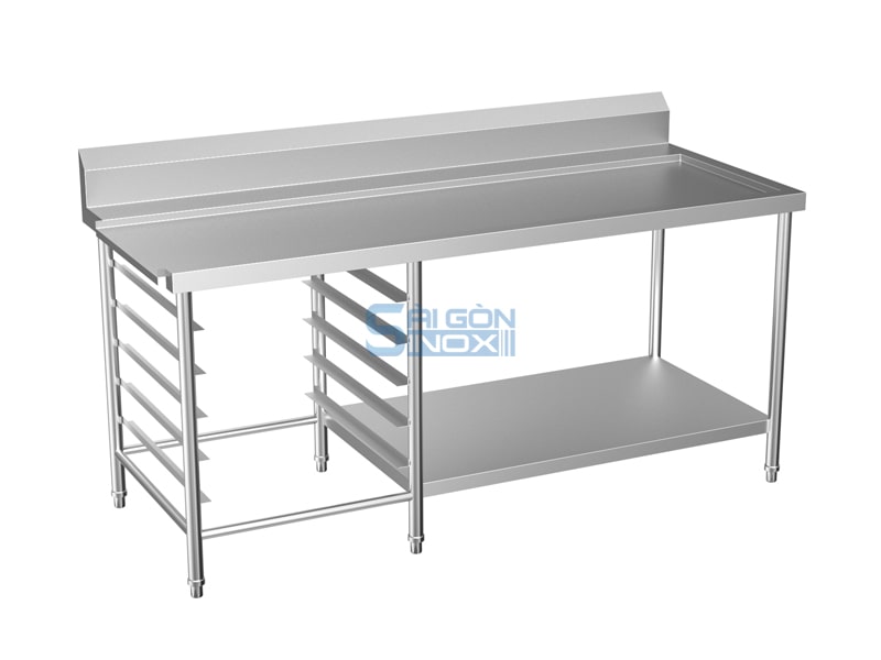 Bàn bát sạch 1 kệ phẳng 1 kệ rack OT18-1F1RC