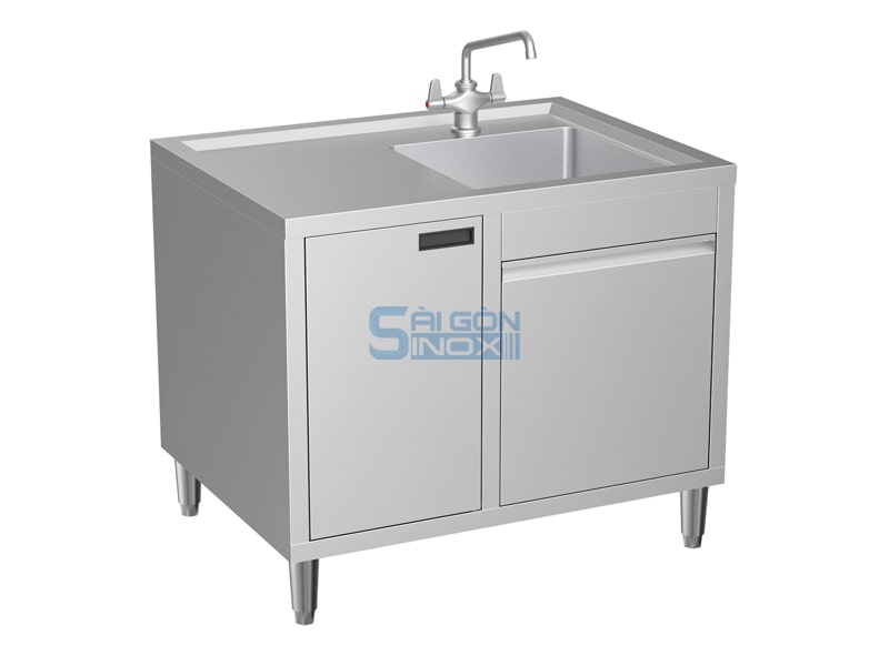 Quầy 1 chậu 1 cửa mở 1 hộc rác SC12-1HR1H1G