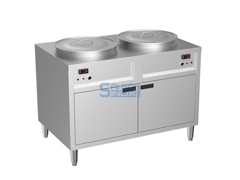 Quầy giữ nóng 2 nồi 2 cửa mở SW12-2P2H